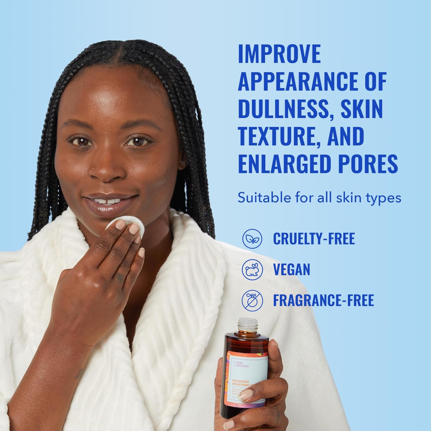 Good Molecules Niacinamide Brightening Toner - Toner for Face with Niacinamide and Arbutin for Skin Tone Balancing- Pore Minimizer, Facial Skin Care-FemmiqueWomen