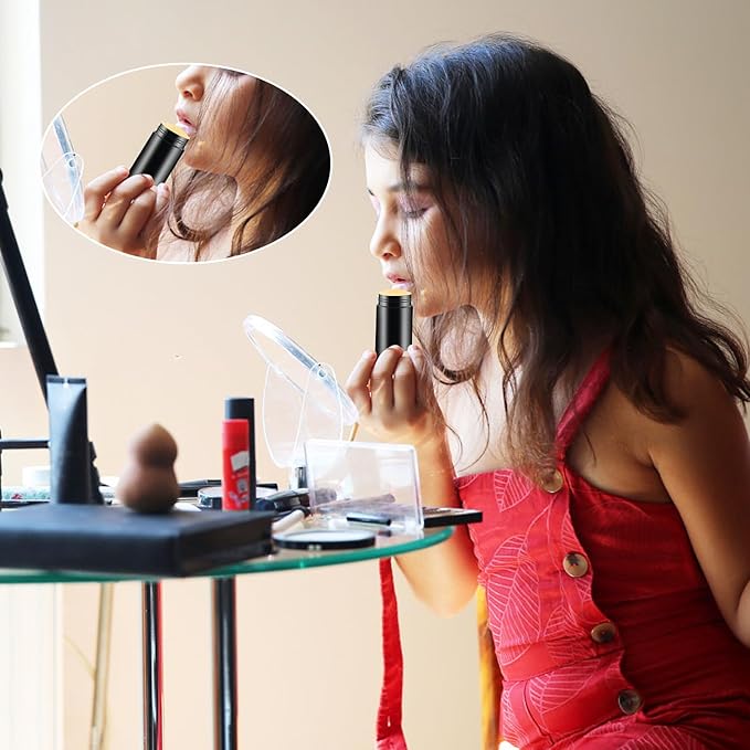 12 Pieces 15g Black Plastic Deodorant Containers,Empty 1/2 oz Travel Lip Balm Tubes,Refillable Twist-UP Solid Perfume Tubes,Lipstick Tubes for DIY-FemmiqueWomen