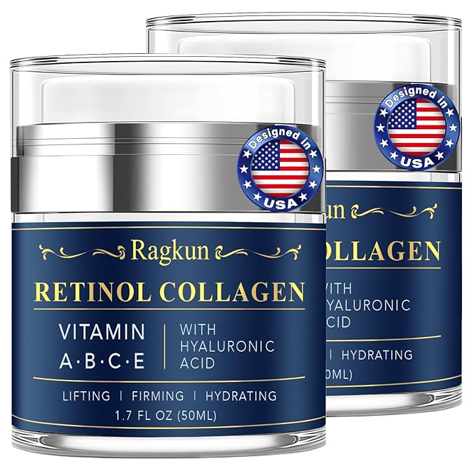Retinol Cream for Face, Collagen Neck Creams for Tightening and Firming, Anti Aging Day & Night Facial Moisturizer for Women & Men, Instant Face Lift Wrinkle Cream 2-Pack-FemmiqueWomen