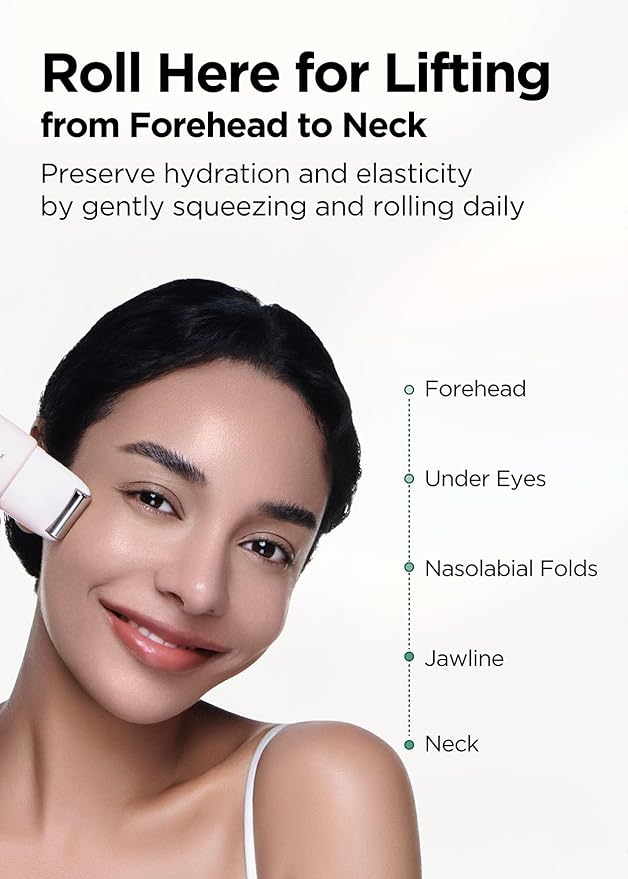 Bewants gua sha neck cream roller, korean neck cream with massage roller, rapid lift neck serum roll on, moisturizer for tightening skin with centella asiatica (1 Pack)-FemmiqueWomen