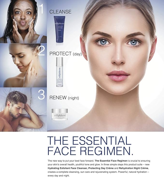 Trilipiderm Sightseer Bundle – Protective Day Cream Broad Spectrum SPF 30 and Rehydration Night Crème Set – Day and Night Protection, Hydration and Renewal Travel Size-FemmiqueWomen