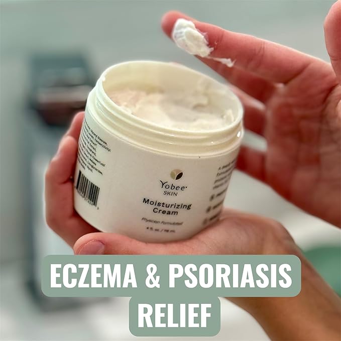 Yobee Body & Face Cream for Dry, Itchy Skin | Dermatologist Formulated | Probiotics, Honey, Turmeric, Vitamins B12 & E, Ceramides, Shea Butter | Fragrance Free | For Kids & Adults | Soothe Eczema-FemmiqueWomen