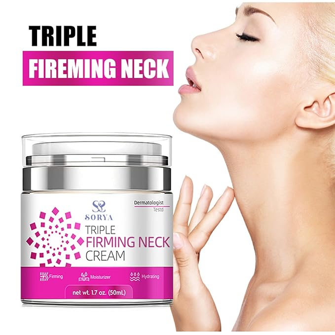 Neck Firming Cream Aging Wrinkles Neck Moisturizer with Retinol, Collagen & Hyaluronic Acid, Hydrating Skincare for All Skin Types for Men & Women-FemmiqueWomen
