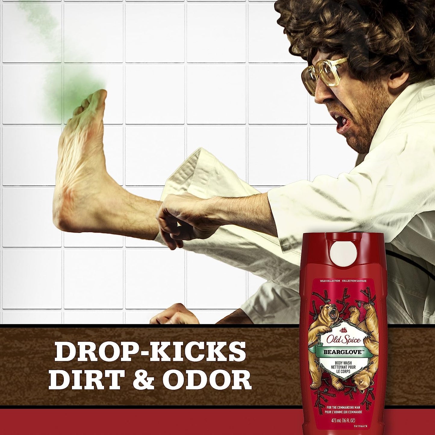 Old Spice Wild Bearglove Scent Body Wash for Men, Red 16 Oz, Packaging may vary Red-FemmiqueWomen