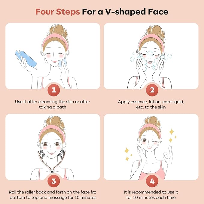 2025 New Microcurrent Facial Slimming Massager Red-Light-Therapy-for-Face and Neck,Vibrating Facial Massager with Thermals for Wrinkles, Double Chin,Firming and Lifting-FemmiqueWomen