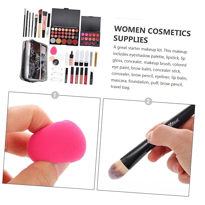 1 Set women's makeup set Eyebrow Pencil All-in-one Makeup Kit Makeup Multi- Makeup Kit Professional Foundation Cosmetics Supplies One-piece student mascara-FemmiqueWomen