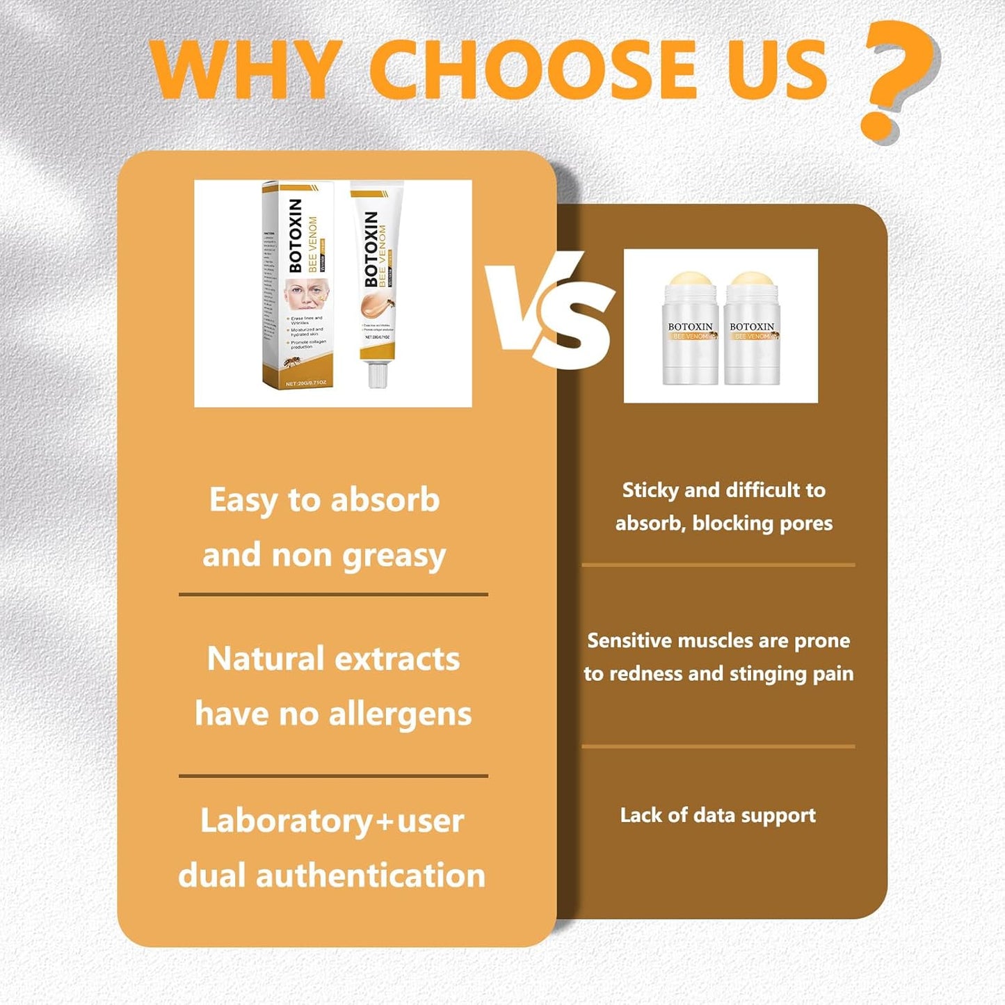 Botoxin Bee Venom Wrinkle Removal Cream, Anti-Aging, Restore and Enhance Skin Elasticity, Natural and Non-Irritating, Suitable for Sensitive, Dry, Oily Skin 0.71 Ounce (Pack of 3)-FemmiqueWomen