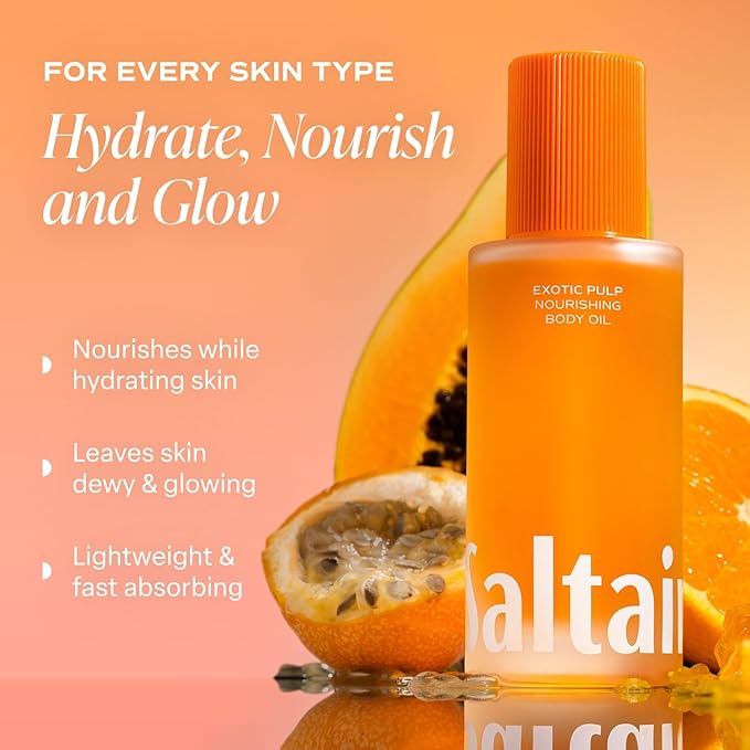 Saltair Body Oil. Luxurious Exotic Pulp After Shower and Bath Oil Moisturizer for Women. Botanical, Non-Greasy, and Well-Absorbing Lotion for Hydrating Dry Skin. 4oz Pump Bottle-FemmiqueWomen