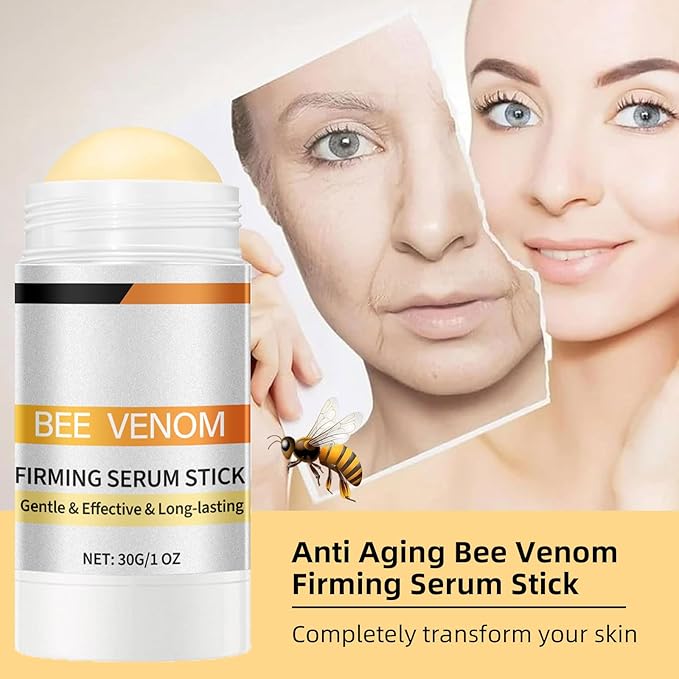 Bee Venom Firming Serum Stick, 2PCS Anti-Aging Face Cream, Lifts and Tightens the Skin, Hydrating, Lifting & Restoring Skin Elasticity, Bee Venom Body Tightening Cream for Women & Men-FemmiqueWomen