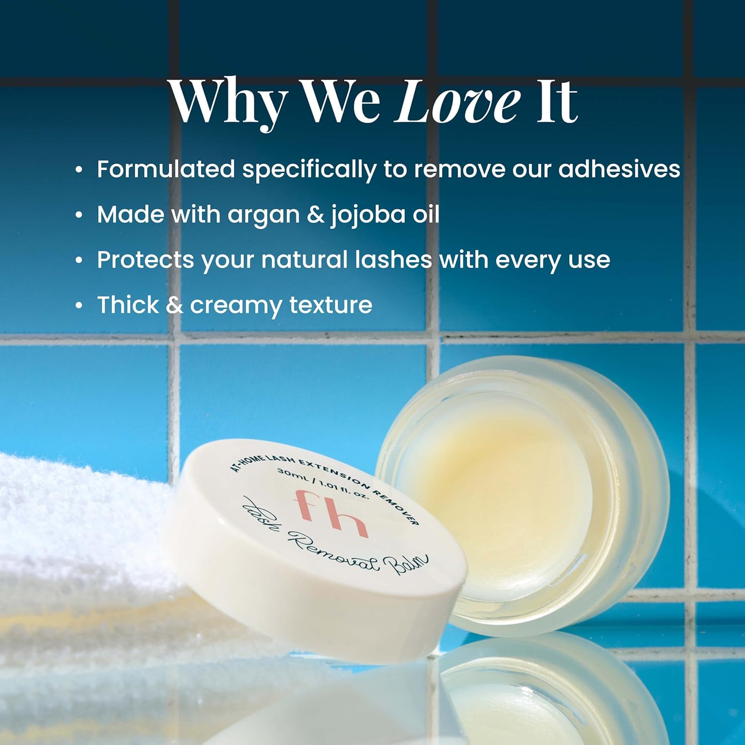 FlutterHabit Lash Removal Balm for Eyelash Adhesive and False Eyelashes, DIY Eyelash Extension Remover, Lash Remover for Lash Extensions, 30mL-FemmiqueWomen