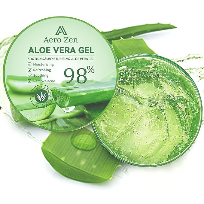 3-Pack Pure Aloe Vera Gel for Face & Body, 98% Pure Aloe Vera Gel for Skin, Scalp, & Hair, Soothing Aloe Face Moisturizer, Multipurpose Skin Care（30oz）-FemmiqueWomen