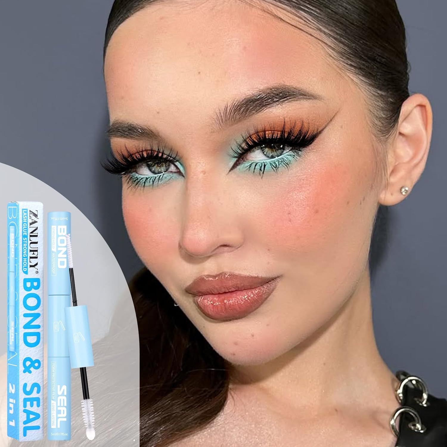 Lash Cluster Glue Waterproof Lash Glue Lashes Bond and Seal Clear Eyeash Glues for Lashes Extension Long Lasting Eyelash Adhesives by zanlufly-FemmiqueWomen