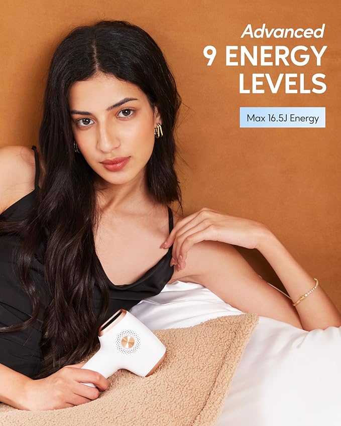 INNZA IPL Hair Removal with Ice Cooling Care Function for Women,Long-Lasting Results,999,999 Flashes Painless IPL Hair Remover, Hair Removal Device for Armpits Legs Arms Bikini Line-FemmiqueWomen