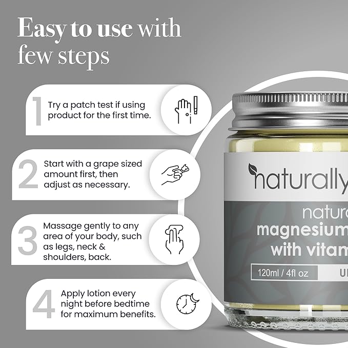 Magnesium Cream with Vitamin D3 [4 Fl Oz] - Magnesium Calm Cream and Vitamin D Lotion - Magnesium D3 Cream - Calming Cream Magnesium and Vitamin D - Turmeric & Arnica Cream - Unscented-FemmiqueWomen