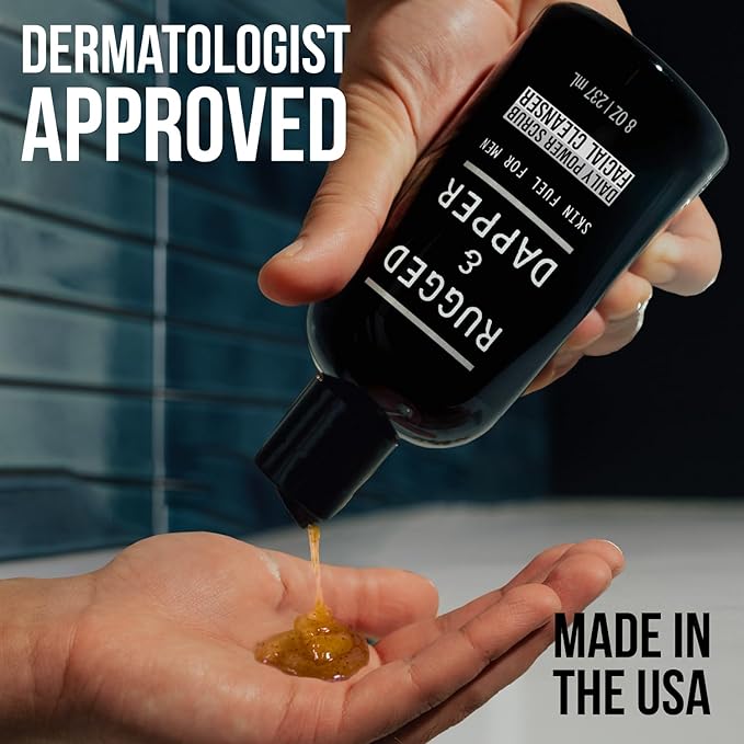 Premium Daily Power Scrub | 8 oz | Exfoliating Mens Face Wash | Deep Cleans + Prevents Breakouts | Face Wash Men's | Natural Ingredients | Made in USA-FemmiqueWomen