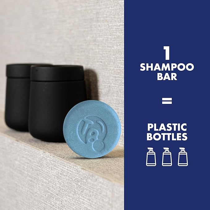 Tree Bottle Argan Oil + Bamboo Extract 3-in-1 Shampoo Bar for Men - For Hair, Beard & Body - Deep Clean, Nourishing & Frizz Control - Natural, Paraben & Sulfate-Free - Made in USA - 4.5oz-FemmiqueWomen