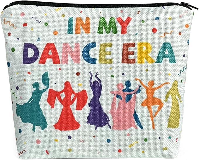 My Dance Era Canvas Zipper Cosmetic Bag, Small Makeup Bag for Women, Friends, Daughter, Sister for Dancers, Dancer Birthday Gifts for Girls (Blue)-FemmiqueWomen