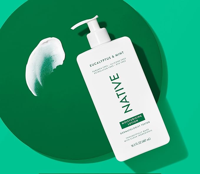 Native Body Lotion Contains Naturally Derived Plant-Based Moisturizers for Women and Men | Restores Dry Skin, Eucalyptus & Mint, 16.5 fl oz-FemmiqueWomen