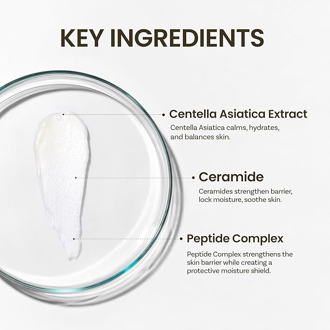 ONGREDIENTS Skin Barrier Moisture Deep Cleanser | Daily Face Wash for All Types | Centella, Peptide, AHA, LHA, Hydrating, Soothing, Pore Tightening | Vegan, Korean Skin Care 4.06 fl Oz-FemmiqueWomen