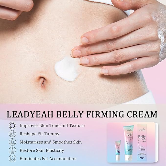 B Flat Belly Firming Cream - Moisturizing, Lifting, Firming for Stomach, Thighs and Butt, Body Lotion gift for Women and Men, 125 ML +5 ML-FemmiqueWomen