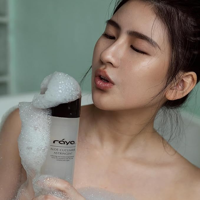 Raya Aloe Cucumber Astringent (202), Facial Toner for Dry and Sensitive Skin - Refreshing, Hydrating and Calming Formula, Gentle Pore Tightening Skincare, Cruelty, Paraben & Alcohol-Free, 8 fl oz-FemmiqueWomen