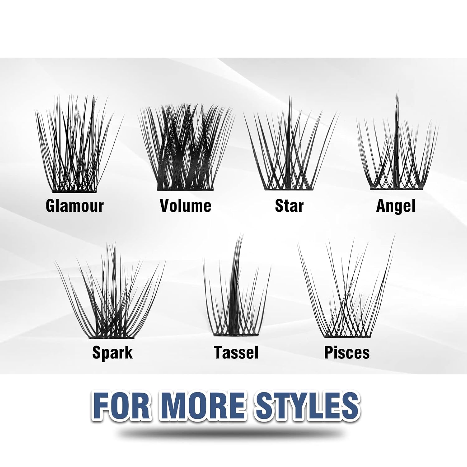 Lash Clusters 80 Clusters DIY Eyelash Extension Volume Lightweight Comfortable Handmade Reusable Individual Lashes False Eyelashes DIY at Home (Volume-16mm)-FemmiqueWomen