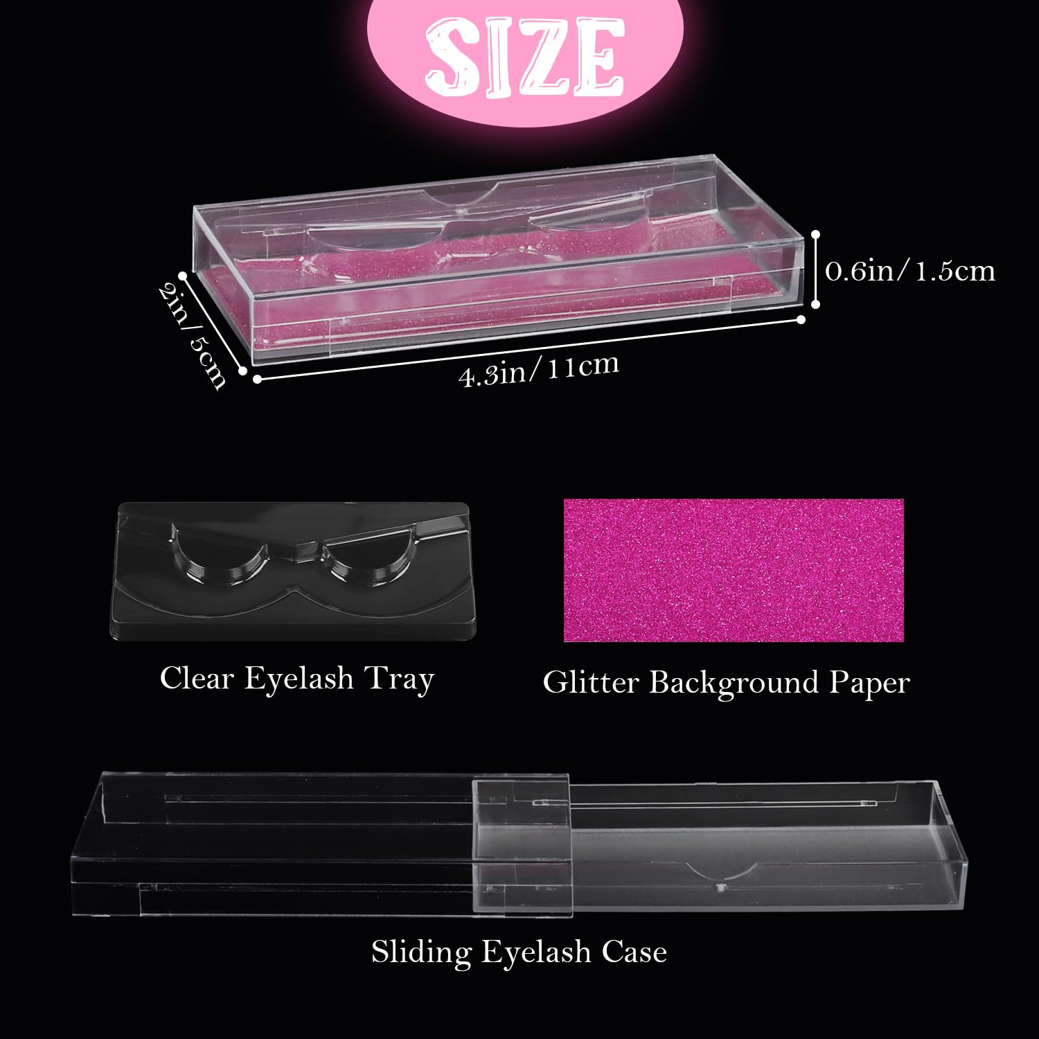 Rose Premium Lash Display Cases - 30 Pack Customizable False Eyelash Storage Containers, Protection-FemmiqueWomen