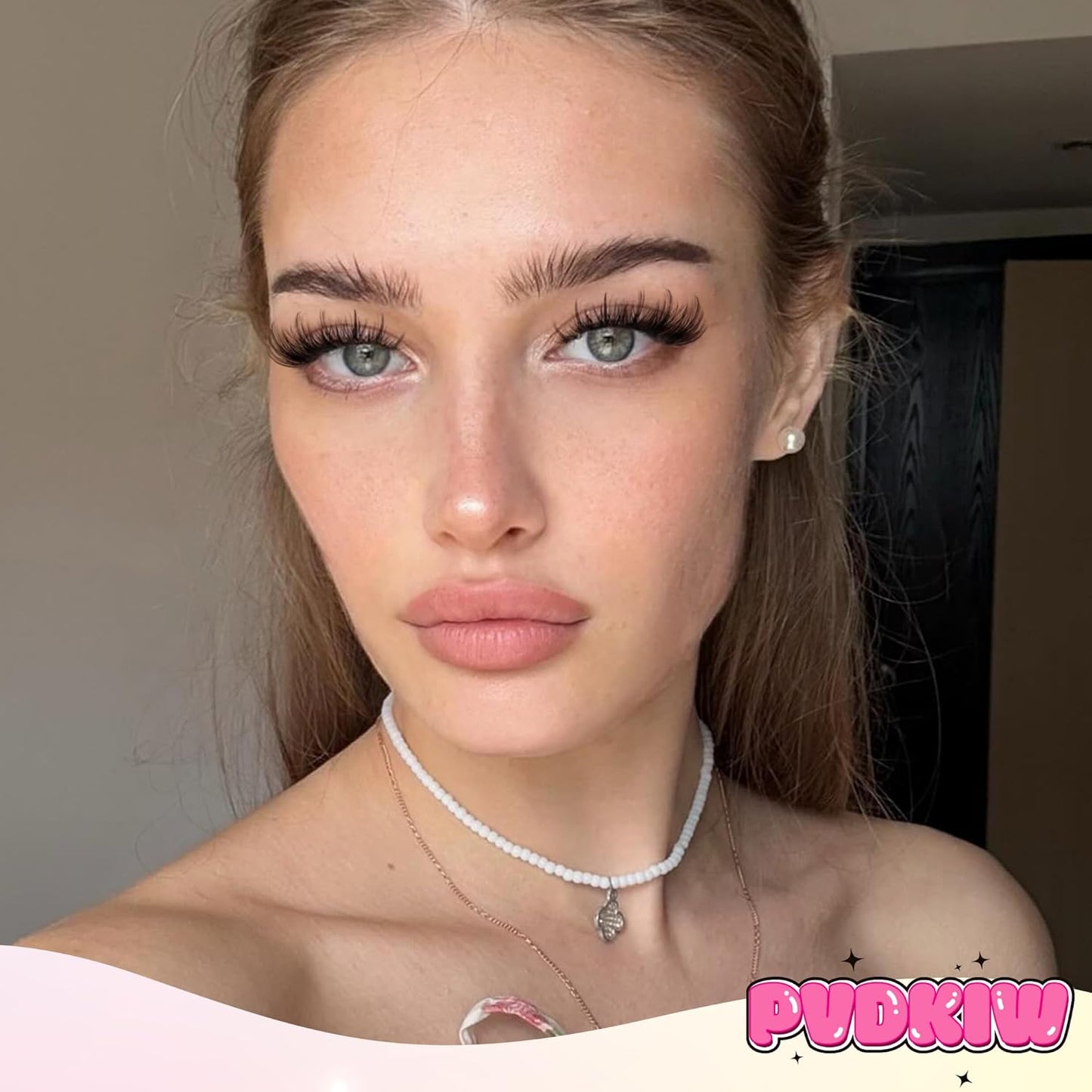 Self Adhesive Eyelashes Wispy Self Adhesive Lash Clusters Natural Lashes Clusters Pre Glued Eyelash Clusters C Curl Cluster Eyelash Extensions Press on Lashes No Glue Needed Reusable 10-16mm-FemmiqueWomen