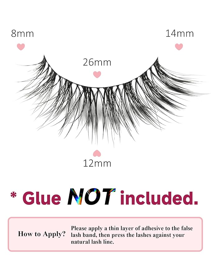 Wispy Lashes Natural Lashes Fake Lashes Natural Look False Eyelashes Natural Eyelashes Wispy Fake Eyelashes Cat Eye Lashes UP12-FemmiqueWomen