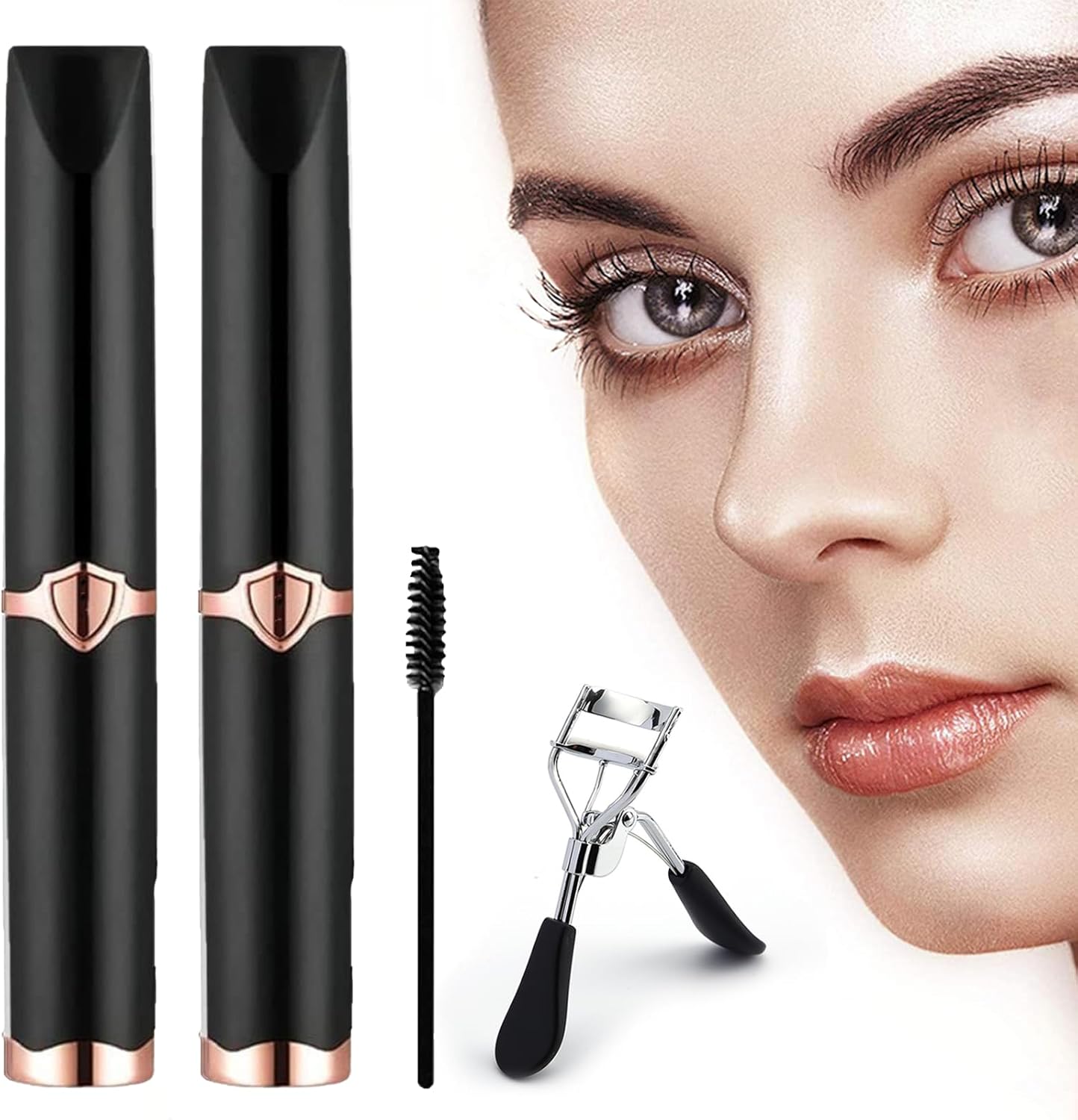 Peshoriadm Eyelash Curler, Electric Eyelash Curler Heated, 2025 New Heated Eyelash Curler with USB Charging, 3 Heat Modes and Smart Temperature Control, Natural Curling 24h Long-Lasting Curl (2Pcs-A)-FemmiqueWomen