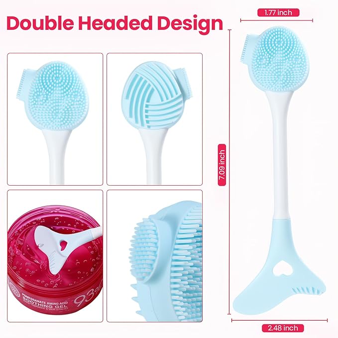 2 Packs Silicone Face Scrubber Exfoliator, Face Mask Brush Applicator, Facial Cleansing Brush, Pore Cleaning Brush, Pore Scrubber for Face-FemmiqueWomen