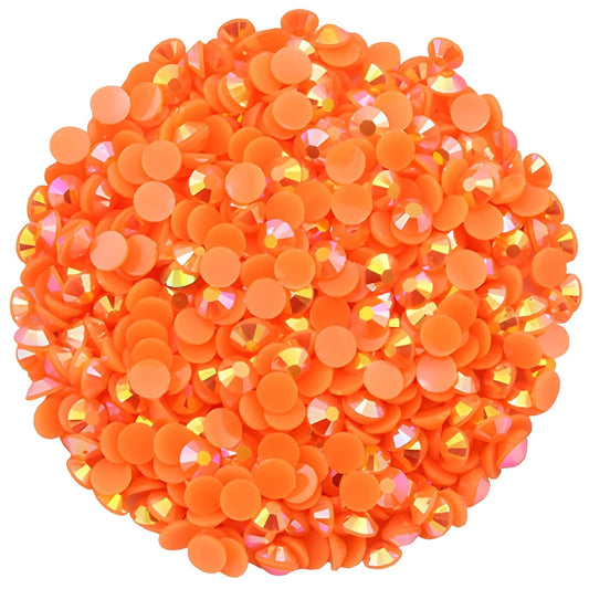 2250 Pcs SS16 4mm AB Flatback Rhinestones for Nails Art Crafts Glitter Round Shine Gems Crystals DIY Clothes Shoes （Orange AB）-FemmiqueWomen