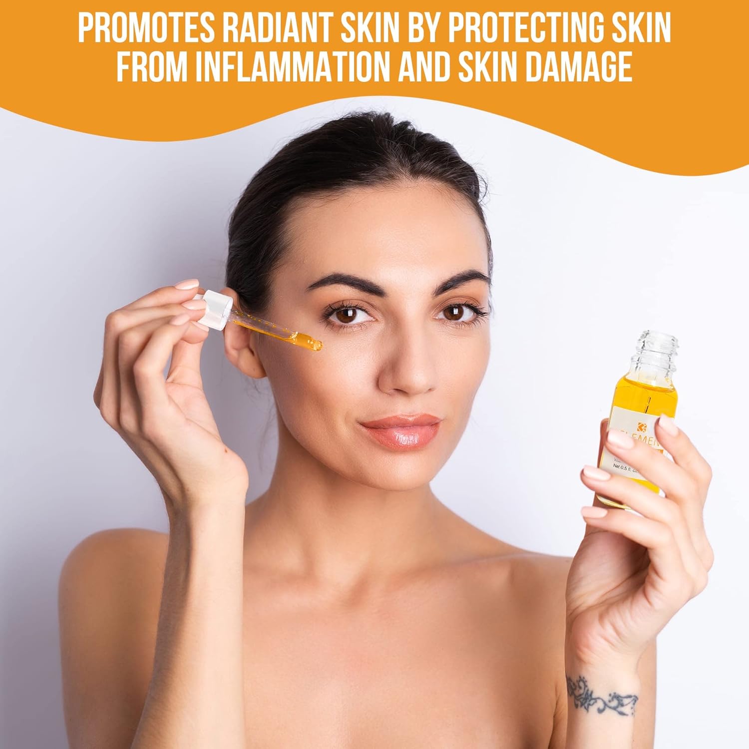 C Berry Oil Serum with Vitamin C, Sea Buckthorn, Rosehip, Jojoba, Squalane - Reduces Hyperpigmentation, Age Spots, Scars, Fine Lines - Nail and Cuticle Treatment - Glowing Skin, 1 fl. oz-FemmiqueWomen