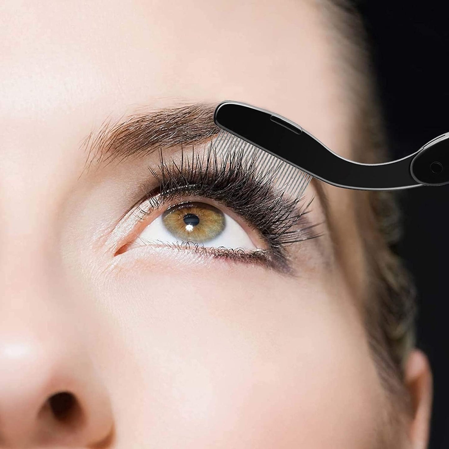 Docolor Foldable Eyelash Comb Separator Folding Lash Comb Eyebrow Mascara Applicator Eyelash Definer Arc Designed Cosmetic Brushes Tool-FemmiqueWomen