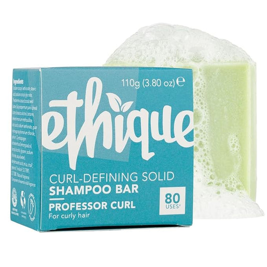 Ethique Curl Defining Solid Sulfate Free Shampoo Bar for Curly Hair - Professor Curl - Vegan, Eco-Friendly, Plastic-Free, Cruelty-Free, 3.88 oz (Pack of 1)-FemmiqueWomen