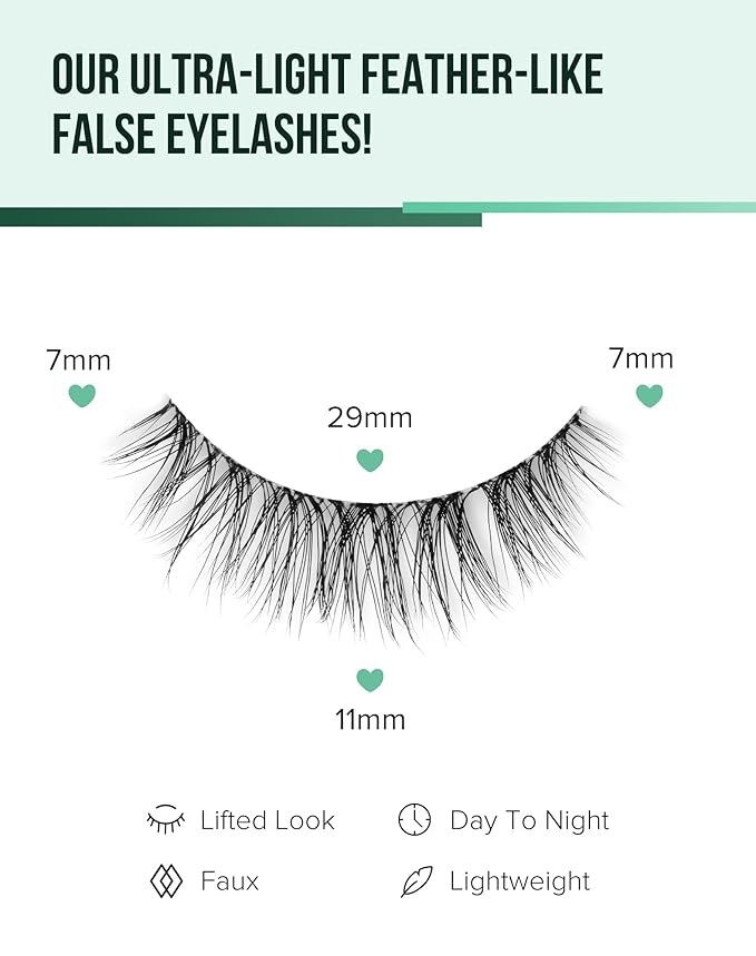 Lashes Wispy False Eyelashes Natural Mink Lashes Small Strip Lashes Wispies Eyelashes Short Eyelashes Natural Look Eye Lashes Pack 7 Pairs-FemmiqueWomen