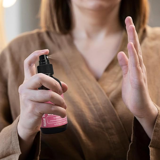 Organic Rose Water Toner Spray for Face, Skin Care, Soaps, Skin Hydration, Bath Facial Mist Toner 118 ml-FemmiqueWomen