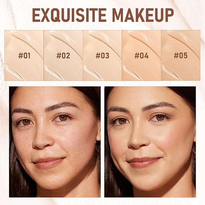 2PCS Long-Lasting Concealer Foundation Stick, Creamy Full Coverage, Hydrating Olive & Camellia Formula for Dark Circles (04 wheat)-FemmiqueWomen