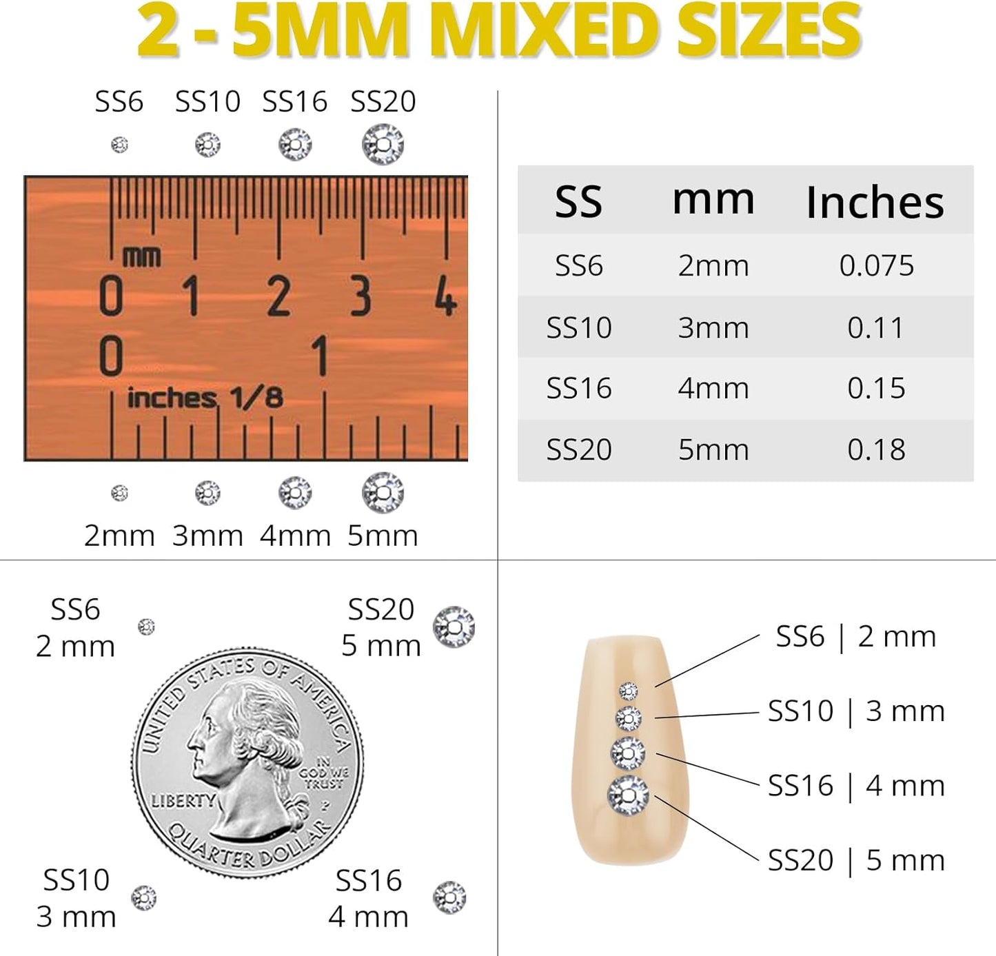 30000Pcs Resin Rhinestones Set for Crafting Bedazzling, Metallic Gold Flatback Gems Jewels for Crafts Clothes Shoes Fabric Outfit Nails Makeup, Flat Back Crystal 2-6mm with b 7000 Glue-FemmiqueWomen