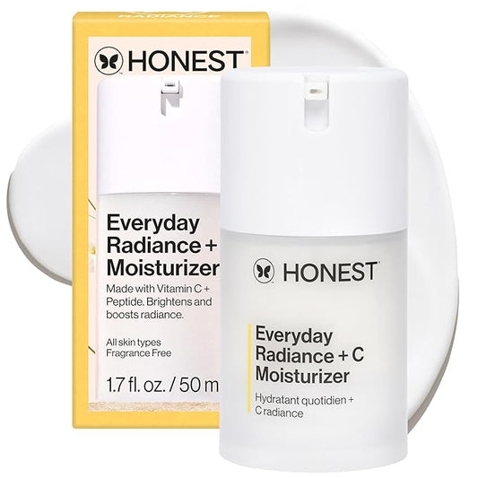 Honest Beauty Everyday Radiance Vitamin C Lightweight Moisturizer | Brightens + Improves Skin Tone | Gentle for Sensitive Skin, Fragrance Free, Vegan | 1.7 fl oz-FemmiqueWomen