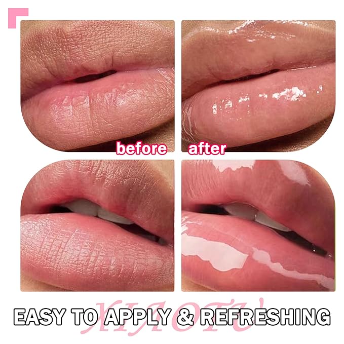 2PCS Plumping Lip Oil Set,Hydrating Lip Plumper Oil,No-Sticky Fuller Lip Oil Reduces Fine Lines,Hydrating Lip Plumping Lip Gloss for Moisturizing Dry Lips-FemmiqueWomen