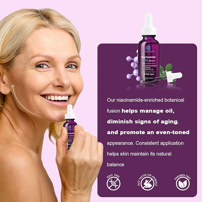 20% Niacinamide Serum for Face,Niacinamide Vitamin B3 B5 Concentrated Serum,Moisturizer,Pore Minimizer,Anti-aging Discoloration Correcting Treatment-FemmiqueWomen