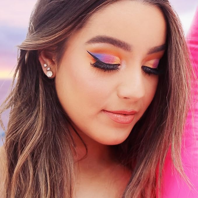 24 Shades Eyeshadow Palette - Festive Luxury Vibrant Bold Full-Color Pigment Long Lasting Matte Shimmer Eye shadow Palette (Malibu)-FemmiqueWomen