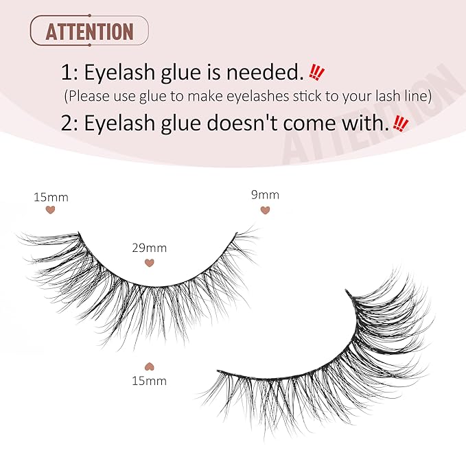 Onlyall Lashes Mink False Eyelashes Natural Wispy Lashes Soft Faux Mink Lashes Fluffy False Lashes DK77-FemmiqueWomen