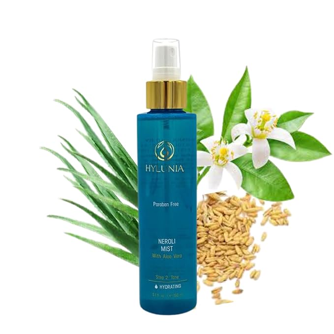 Hylunia Neroli Mist - instant moisturizing spray - Colloidal Silver and Aloe Vera - for younger fresher looking skin - all natural toner-FemmiqueWomen