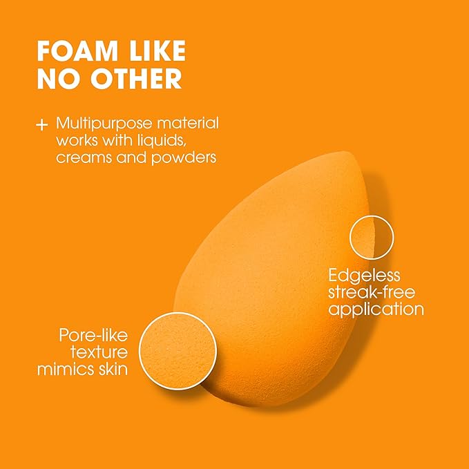 Beautyblender® | Pop Beauty Blender Makeup Sponge, Super-Soft Foam Easily Blends Foundations, Powders & Creams, Made in USA, Reusable, Washable, Streak Free Application, Vegan, Cruelty Free-FemmiqueWomen