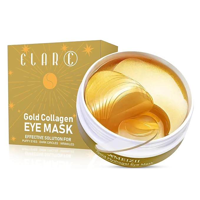 32 Pairs 24K Gold Under Eye Patches - Dark Circle & Puffy Eye Treatment - Anti-Aging Hydrogel for Wrinkle Reduction & Skin Rejuvenation - Reduces Wrinkles & Freshens Skin-FemmiqueWomen
