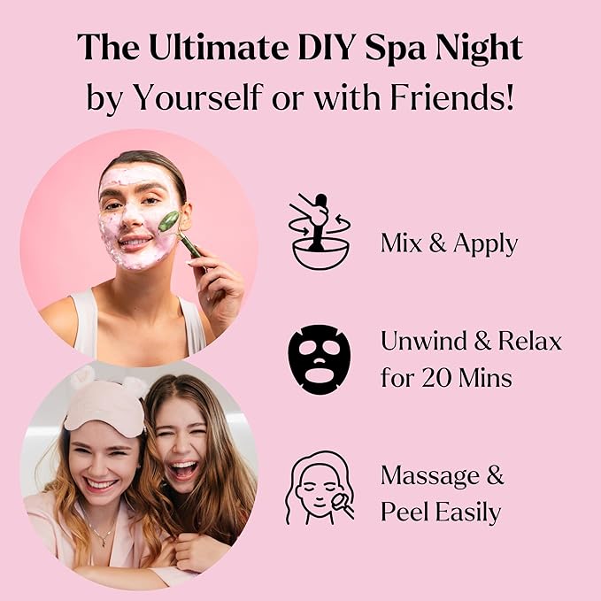 Jelly Mask for Facials - 12 Flavors Hydrating & Brightening Jelly Face Masks | Free Jade Roller & Spatula | Bulgarian Rose, Lavender, Hyaluronic Acid, 24K Gold face mask skin care |Vajacial Jelly Mask-FemmiqueWomen