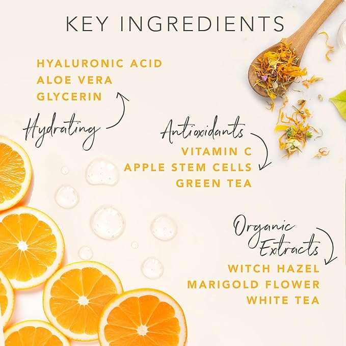 Vitamin C Face Toner - USA Made with Natural & Organic Ingredients, Alcohol-Free Skin Brightening Facial Toner for Sensitive and Aging Skin, Pore Minimizing Face Mist for Women and Men-FemmiqueWomen