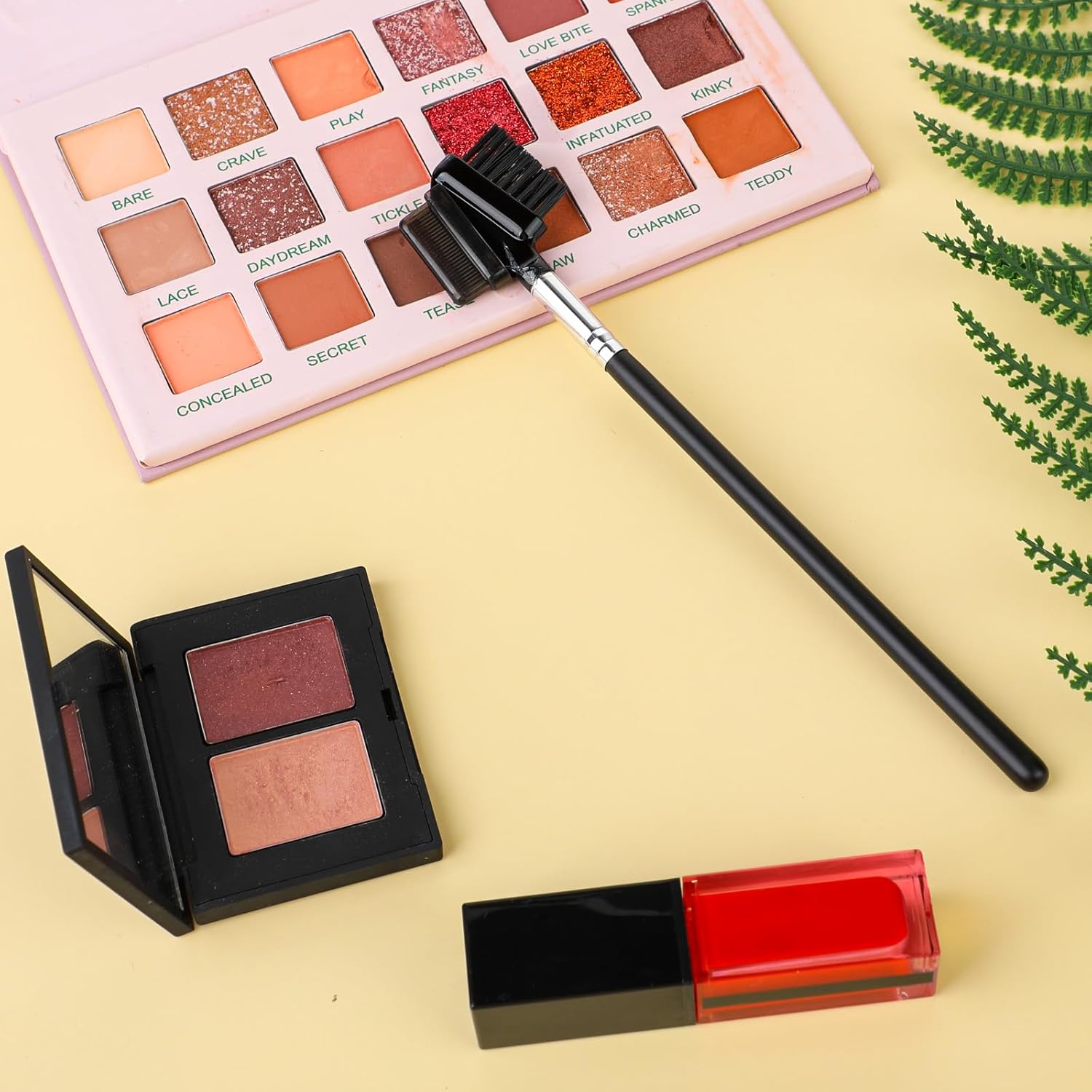 Metal Eyelash Comb Separator Eye Brow Brush Comb Resuable Double-Sided Eyebrow Brush Eye Brow Makeup Brushes Eyes Lash Combs for Eyelashes Extension (Nylon)-FemmiqueWomen